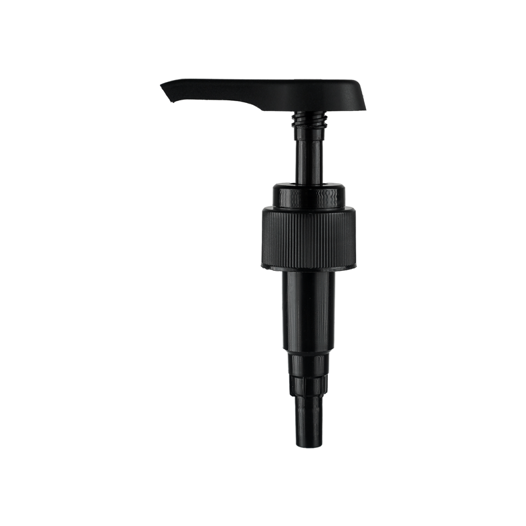 Defne Shampoo Plastic Pump Dispenser 4 CC 28mm Black Front